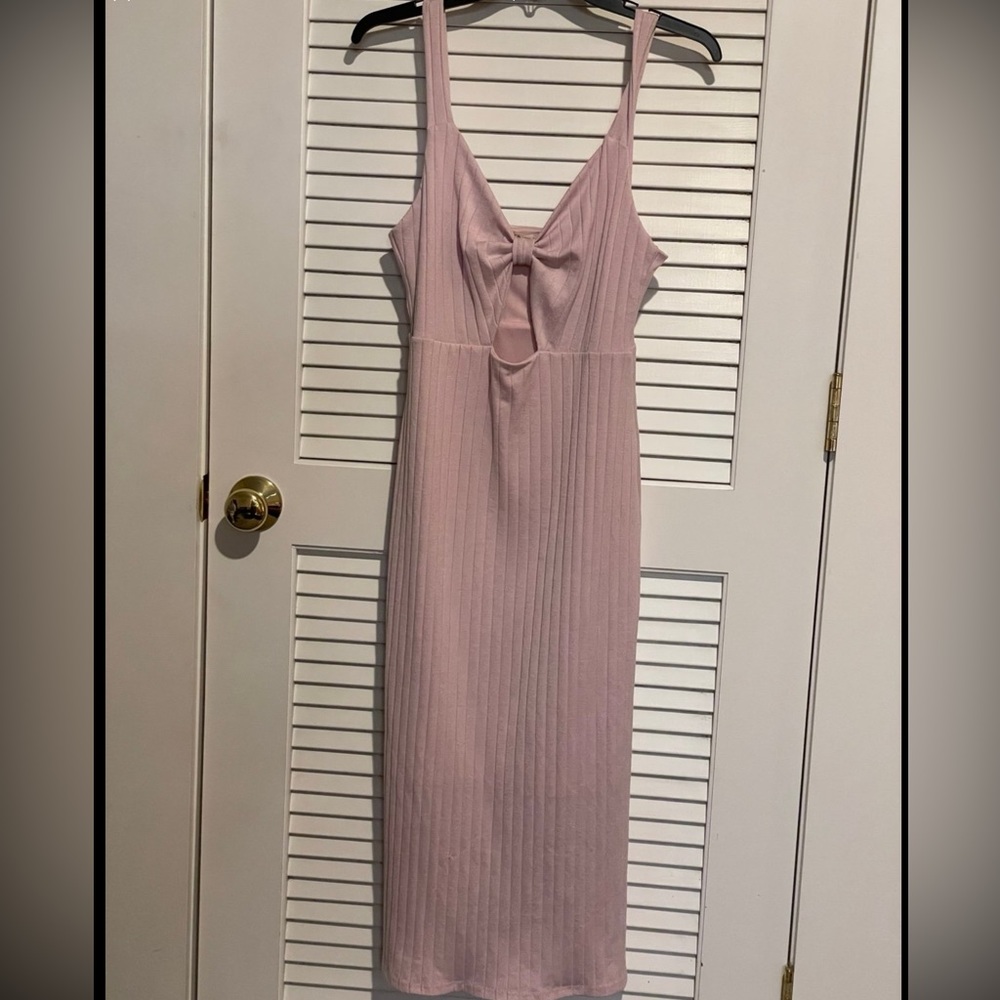 Altar’d State pink cutout front midi dress